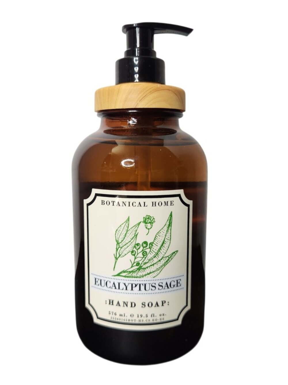 Botanical Home Eucalyptus Sage Luxury Aromatic Hand Soap 19.5 fl oz Glass Bottle